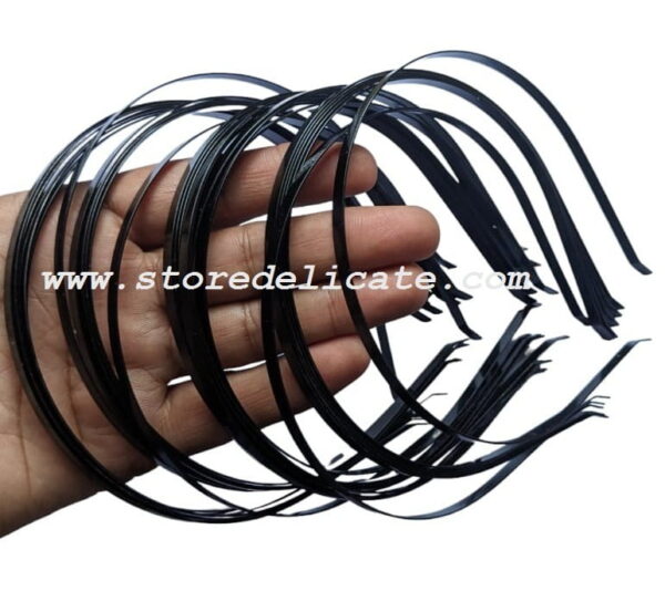 12-Pack black metal hair band for Women, Girls, and Kids  Unique Plain Design without Teeth - Image 4