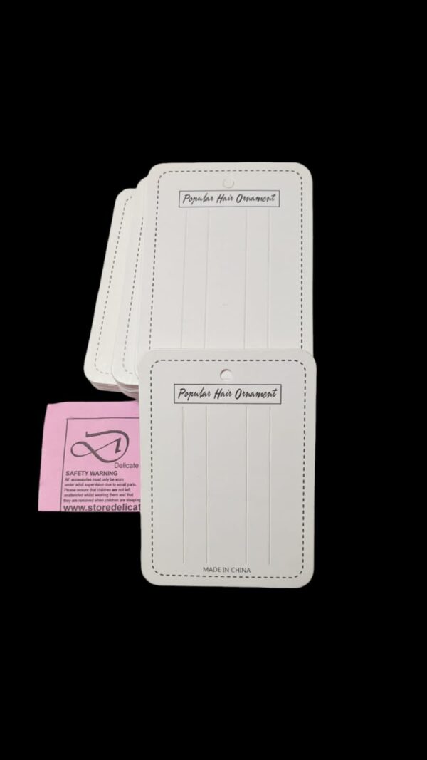 card for packaging hair accessories